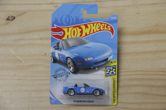 Hot Wheels 91 Miata Blue