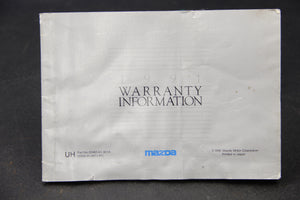 1991 Warranty Booklet
